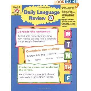 Daily Language Review, Grade 6 by Jill Norris, Marilyn Evans, Cathy 