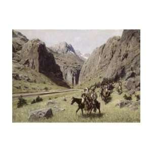  Henry Francois Farny   Through The Mountains Giclee