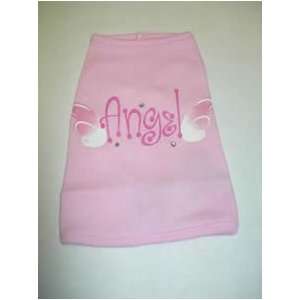  Puppy Luck T 16AG Tank Top with saying Angel Small Pink 