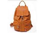 NEW Brown PU Leather Shoulder Backpack Bag Purse s1a  