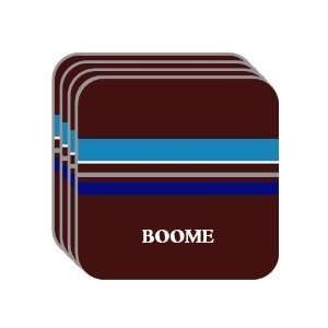 Personal Name Gift   BOOME Set of 4 Mini Mousepad Coasters (blue 