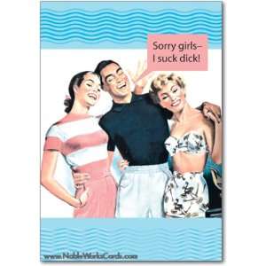  Funny Birthday Card Sorry Girls Humor Greeting Ron Kanfi 