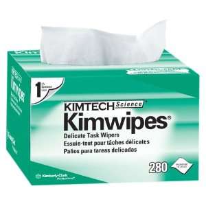 Kimtech 34120 White KimWipes Delicate Task Wipers in Pop Up Box, 4.4 