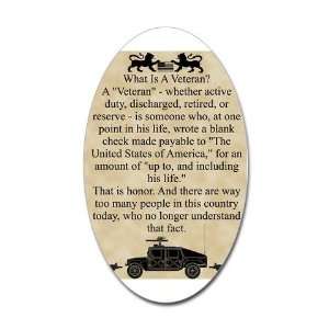  What is a Veteran Sticker Oval Military Oval Sticker by 