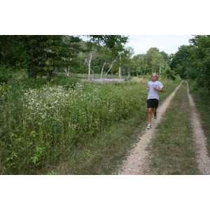  Youth Athlete Running on Trail   Peel and Stick Wall Decal 