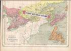 1895 Original antique color map of the EASTERN PART OF 