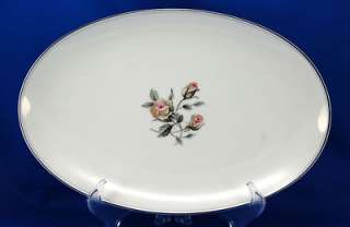 Noritake MARGOT #5605 Oval Serving Platter 14.125” Pink Cream Roses 