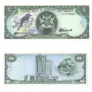    Trinidad and Tobago ND (1985) 5 Dollars, Pick 37c 