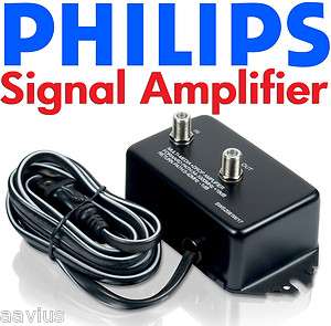 Phillips TV VHF FM Cable Modem Video RF Signal Amplifier Booster 