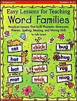 EASY LESSONS TEACHING WORD FAMILIES K 2 Scholastic NEW 9780590685702 
