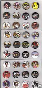 36 METAL TOKIO HOTEL BUTTONS PIN BADGES SMALL  