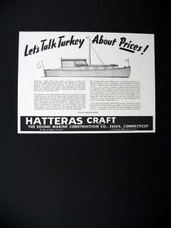 Hatteras Craft Cruiser Yacht Boat 1947 print Ad  