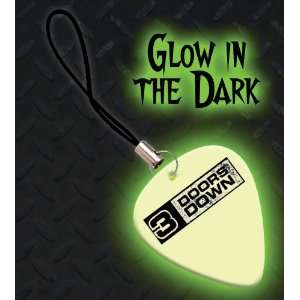  3 Doors Down Premium Glow Guitar Pick Mobile Phone Charm 