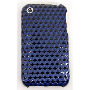 KingCase iPhone 3G & 3GS   Hard Case   Textured 3D Boxes (Royal Blue 