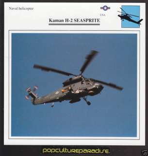 KAMAN H 2 H2 SEASPRITE Navy War Helicopter PICTURE CARD  