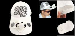 Unisex Sports White Breathable Solar Fan Casquette Hat  