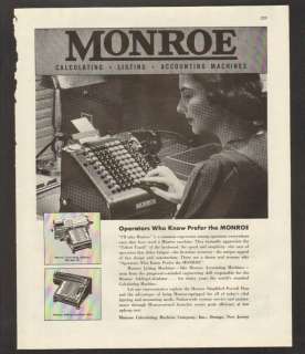 1945 Print Ad Monroe Calculating Machine Company AA 1  