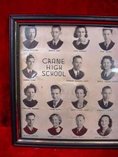 Antique 1939 CRANE HIGH SCHOOL CLASS PHOTOGRAPH Texas  