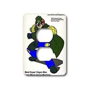   Super Vegan Man Superhero Funny Gifts   Light Switch Covers   2 plug