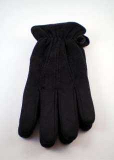 Isotoner Brushed Microfiber Black Mens Winter Gloves Large MSRP $35 