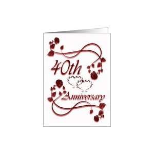  Ruby Anniversary   40 Years   Invitation Card Card Health 