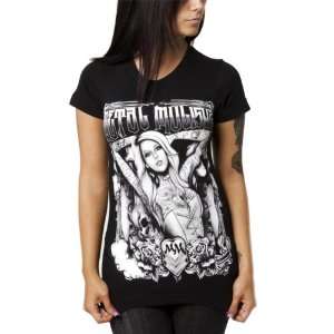 Metal Mulisha Camelia Crew Womens Short Sleeve Racewear Shirt w/ Free 