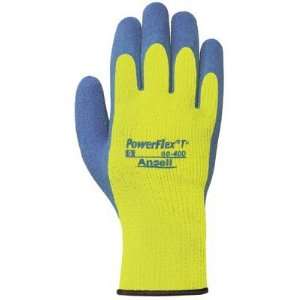 Ansell PowerFlex T Hi Viz Yellow Gloves   80 400 9 SEPTLS012804009