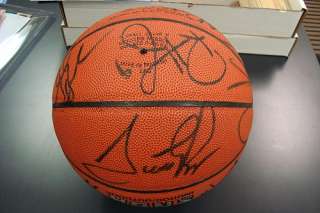 1996 97 Chicago Bulls Team Signed Basketball NBA CHAMPS  