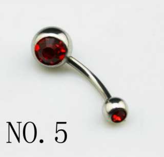 Pick 1 pcs Belly Button Navel Rings Czech Rhinestone body piercing 