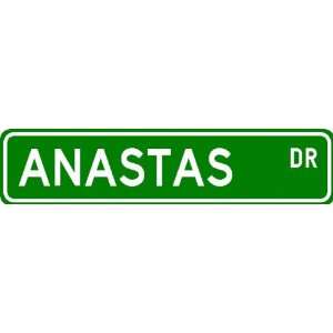 ANASTAS Street Sign ~ Personalized Family Lastname Sign 