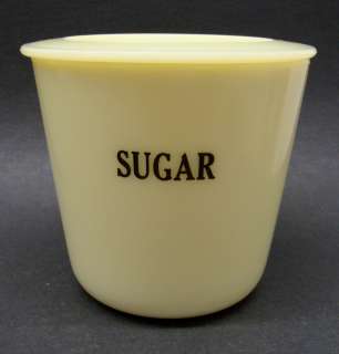 McKee Seville Yellow Custard Glass Canisters w/ Lids  
