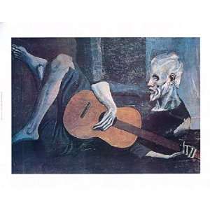  PABLO PICASSO OLD GUITARIST POSTER 22 X 34 4386