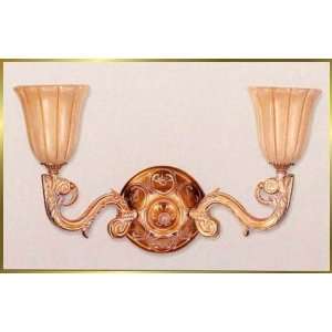 Alabaster Stone Wall Sconce, RL 375 45, 2 lights, Old Gold, 18 wide X 