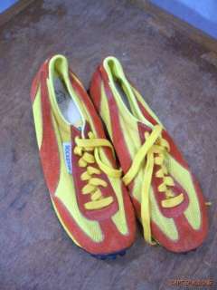 Vtg 70s.Puma Sneakers.Rockette Shoes.Orange Yellow. Mens 6.1 Eye 