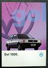 VW 1995 Gol 1000 Brochure W/Portuguese Text For Brazil W/Extra