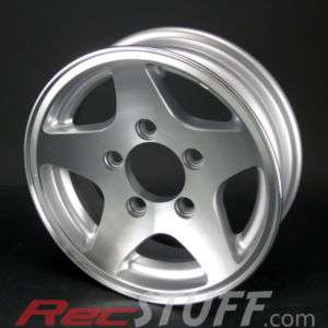 12X4 5/4.5 (5 Bolt) Aluminum 5 Star Trailer Wheel  
