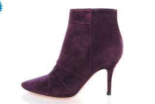 703 GIANVITO ROSSI Womens Ankle Boots GD7100.003 Suede Leather MADE 