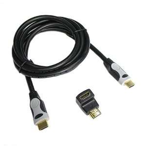  Kumo Premium 6ft HDMI Cable with Right Angel HDMI Adapter 