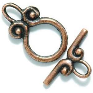  Shipwreck Beads Pewter Toggle Clasp, 12 by 20mm, Metallic 