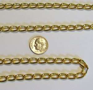 10 feet 6x11mm CHUNKY Gold Plated CABLE CHAIN Bulk  