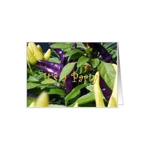  Hot Peppers Super Bowl Party Invitation Card Health 