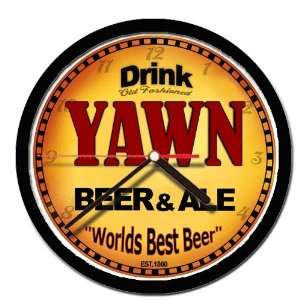  YAWN beer and ale cerveza wall clock 