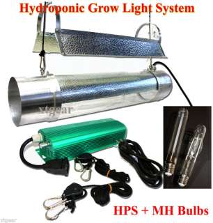 1000W Digital Dimmable Ballast + HPS MH + 27 CoolTube Hydroponic Grow 