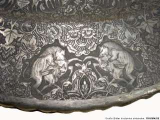 antik orient Kupfer Tablett teetisch Rarität 83 cm  