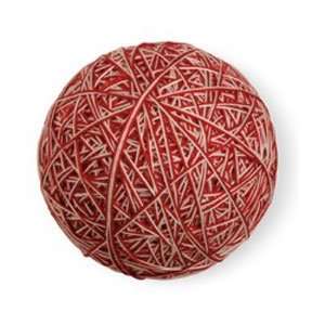  Red and White Yarn Ball Ornaments