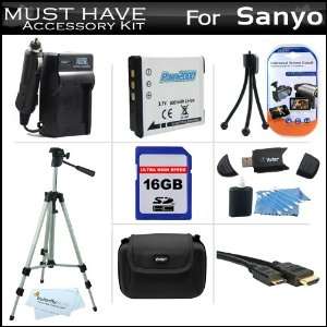  16GB Accessory Kit For Sanyo VPC CG102 High Definition 