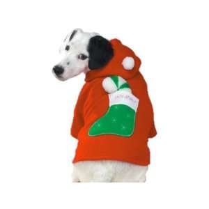   Holiday Hooded Fleece Jacket with FREE Dog Toy Medium