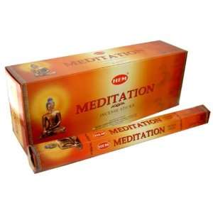  Meditation   Box of Six 20 Gram Tubes   HEM Incense 
