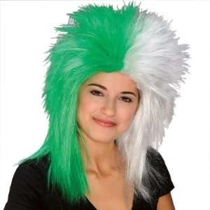  Rubies Costumes 157087 Green and White Sports Fanatic Wig 