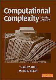 Computational Complexity A Modern Approach, (0521424267), Sanjeev 